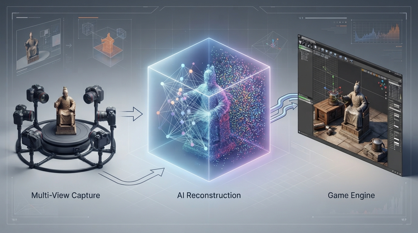 2026년, 3D 모델링 ‘노가다’는 끝났을까? AI NeRF/3DGS로 실사 3D 에셋 만들고 게임 엔진에 통합하는 실전 가이드 본문 이미지 1
