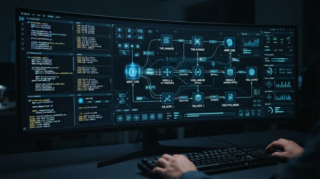 터미널 화면에서 Claude Code 에이전트가 훅과 서브에이전트를 통해 코드를 자동화하는 모습