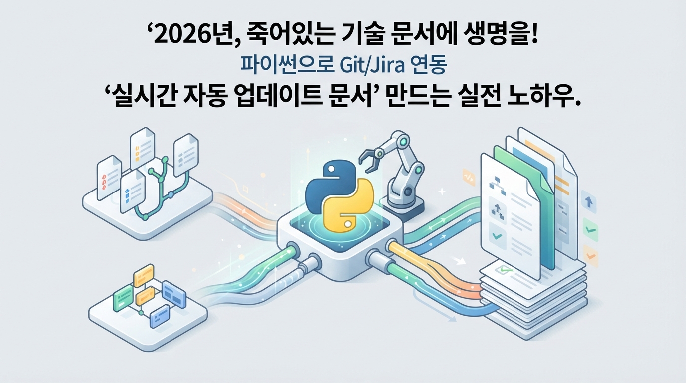 2026년, 죽어있는 기술 문서에 생명을! 파이썬으로 Git/Jira 연동 ‘실시간 자동 업데이트 문서’ 만드는 실전 노하우 본문 이미지 1