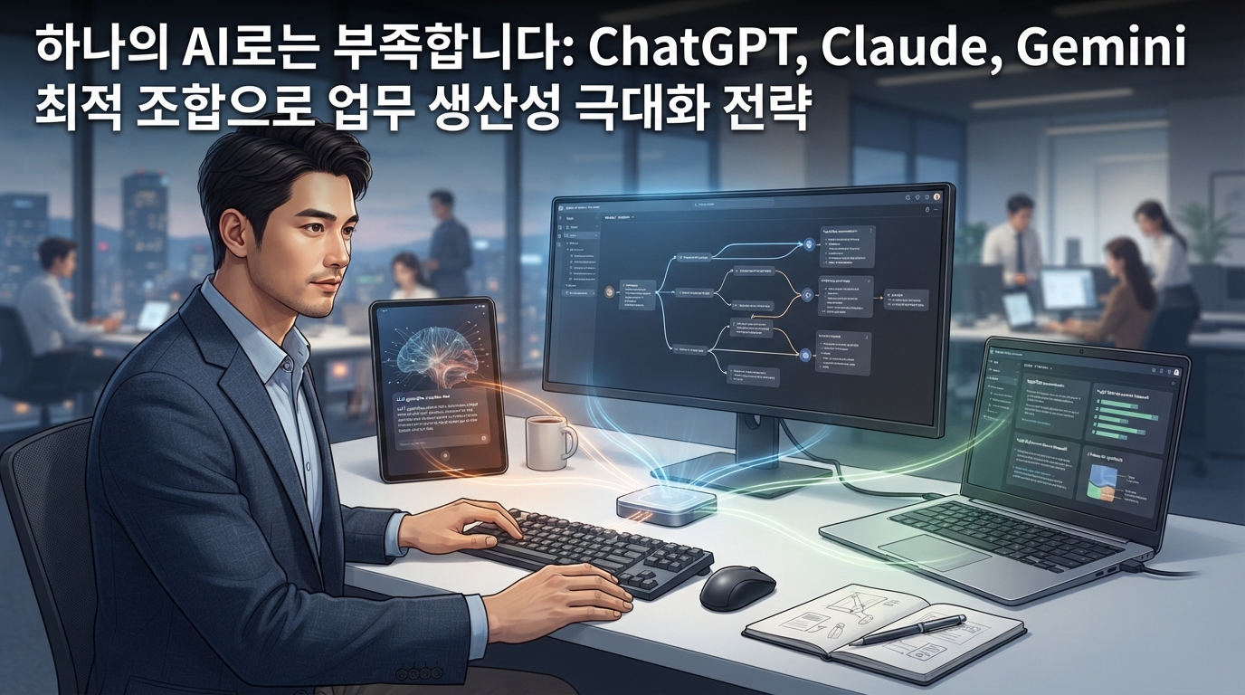 하나의 AI로는 부족합니다: ChatGPT, Claude, Gemini 최적 조합으로 업무 생산성 극대화 전략 본문 이미지 1